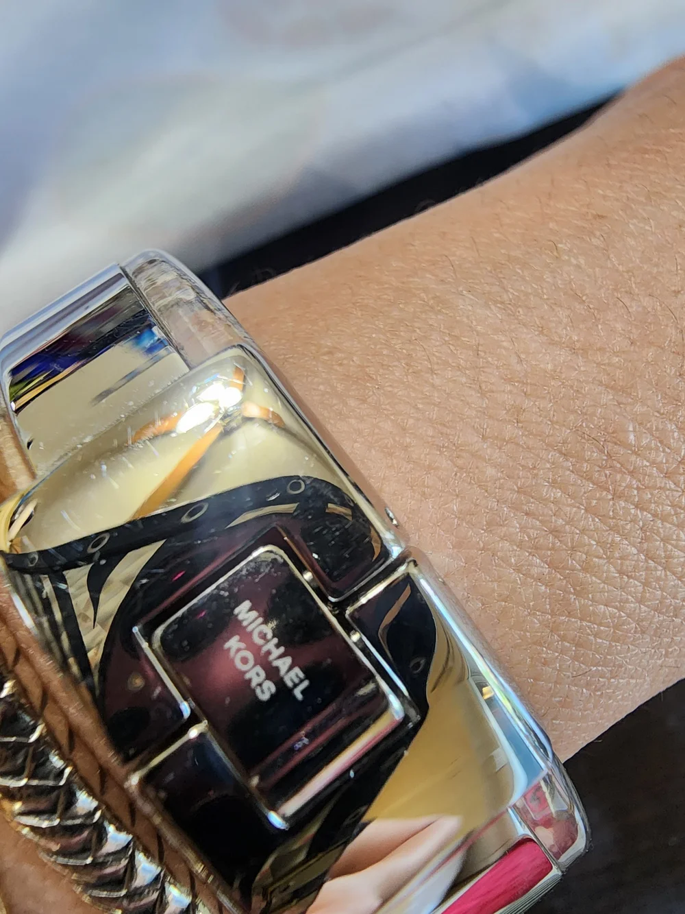 Michael Kors Silver-tone Bangle Bracelet.